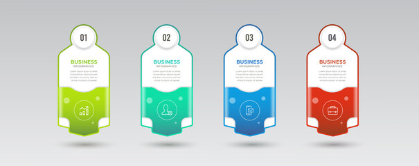 Wall Mural - Set of Business Infographics design template 	