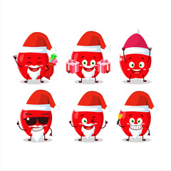 Canvas Print - Santa Claus emoticons with new red apple cartoon character