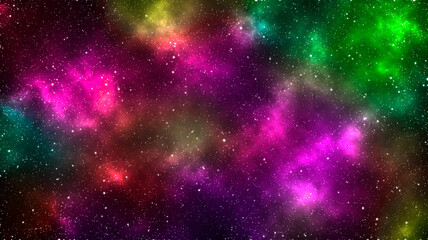 Wall Mural - Colorful galaxy background with gas and stars