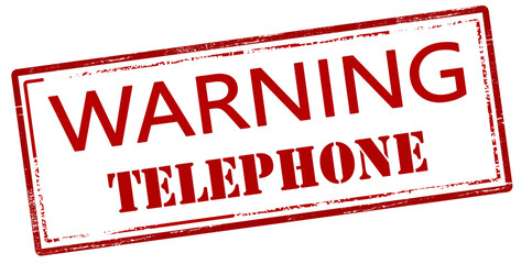 Sticker - Warning telephone