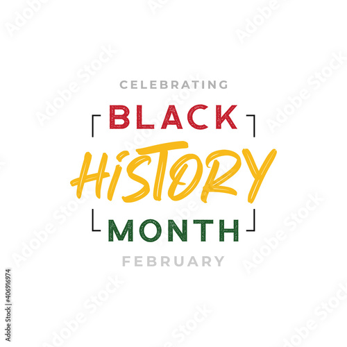 African-Americans Black history month lettering background vector