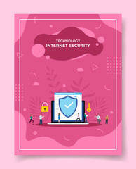 Fototapete - internet security for template of banners, flyer, books cover, magazine