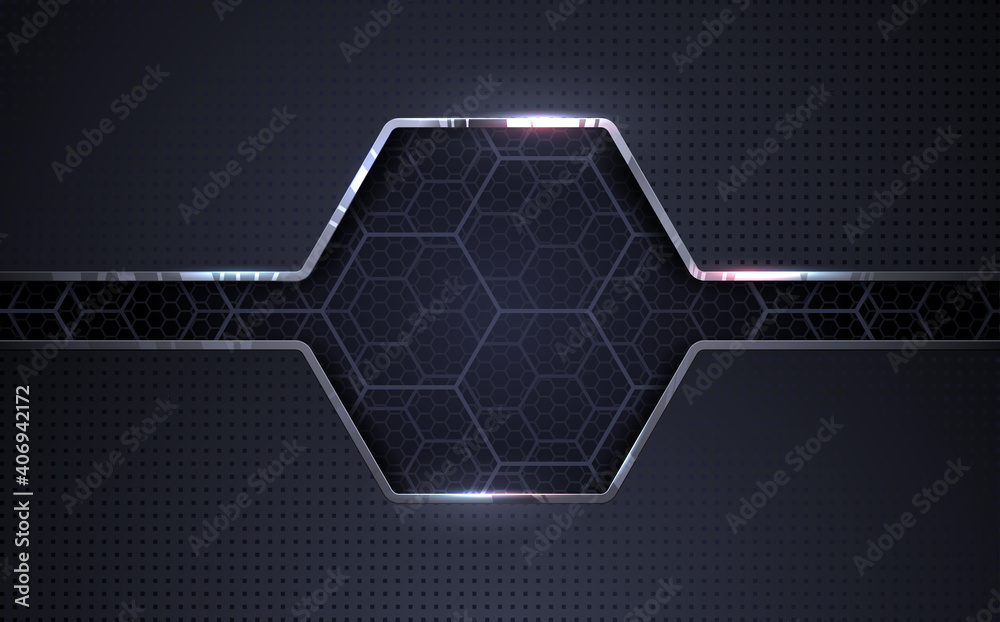 Abstract metal background with hexagonal pattern Stock Vector | Adobe Stock