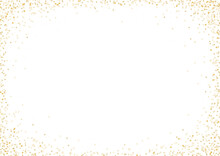 Gold Glitter Confetti Border Celebration Party Background