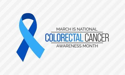 Wall Mural - Vector illustration on the theme of Colorectal Cancer awareness month. It is a type of cancer that begins in the large intestine. The colon is the final part of the digestive tract.