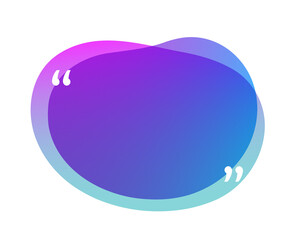 Poster - Quotes for text bubble template with blank empty copy space citation on abstract modern fluid background vector flat cartoon
