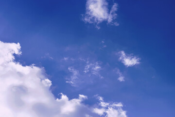 Wall Mural - Blue sky with clouds Many beautiful white