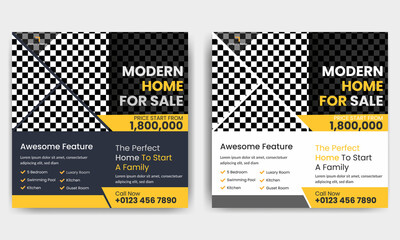 real estate and development social media post template.