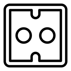 Sticker - Energy socket icon. Outline energy socket vector icon for web design isolated on white background
