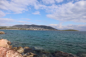 Wall Mural - view of the sea and mountains