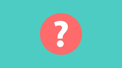 Poster - question mark icon animation 4K video	
