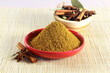 indian spices homemade biryani masala powder isolated for vegetarian or non vegetarian cooking 
