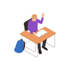 Sticker - Isometric High School Student