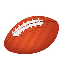 Poster - football american sport equipment in white background