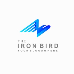 Wall Mural - the iron bird logo, wings air logo