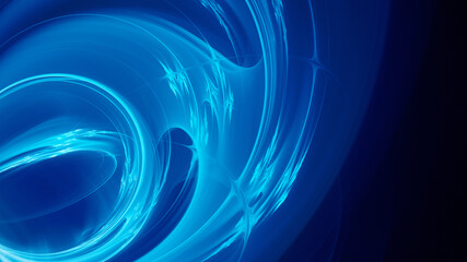 Poster - Abstract digital technology background. Dynamic lines composition. Detailed generative fractal graphics.