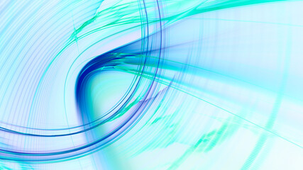 Fototapete - Abstract digital technology background. Dynamic lines composition. Detailed generative fractal graphics.