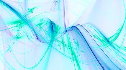 Poster - Abstract digital technology background. Dynamic lines composition. Detailed generative fractal graphics.