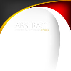 Poster - Red curve line vector background with spaces for design