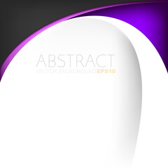Poster - Purple curve line vector background with spaces for design