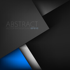 Poster - Blue and black vector background with spaces for design