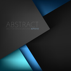 Poster - Blue and black vector background with spaces for design