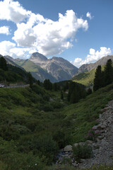 Wall Mural - Atemberaubende Szene am Albulapass in der Schweiz 12.8.2020