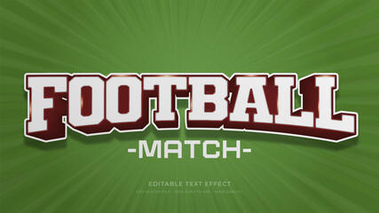 Poster - football typography premium editable text effect