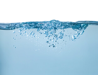 Splash of pure water on white background, closeup