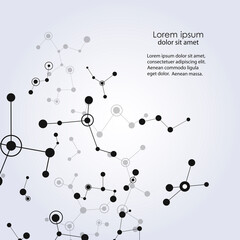 Poster - Medical science background. Digital science tech concept. Business сommunication. Medical, technology, science background. Line symbol. Science futuristic concept
