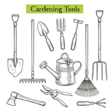 Gardening Tools Sketch