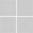 Set of 3D net patterns. Abstract convex and concave textures.