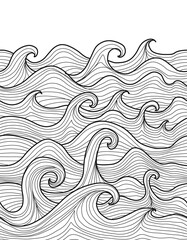 Poster - Abstract Sea Background. Seamless Pattern for your design