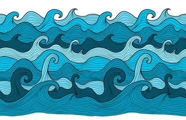 Poster - Abstract Sea Background. Seamless Pattern for your design