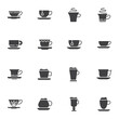 © alekseyvanin - Tea and coffee cup vector icons set, modern solid symbol collection, filled style pictogram pack. Signs, logo illustration. Set includes icons as irish coffee mug, hot tea cup and saucer, mocha