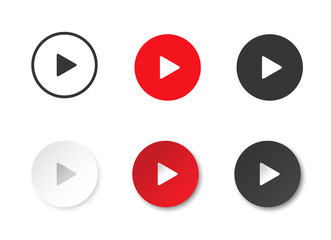 Poster - Play Button Icon vector set. vector