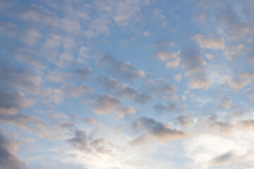 Wall Mural - small clouds on blue sky in morning time.
