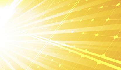 solar panel sun  yellow abstract background photovoltaic renewable sources green energy