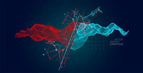 Modern science or technology abstract background. Cyberspace surface illustration. Vector.