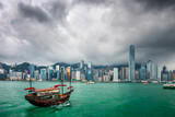Fototapeta Do pokoju - Hong Kong, China Cityscape on the Harbor