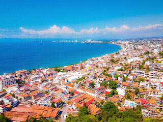 Wall Mural - View of the city of Puerto Vallarta