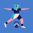 © Lydia Hill - Kettlebell Workout Illustration