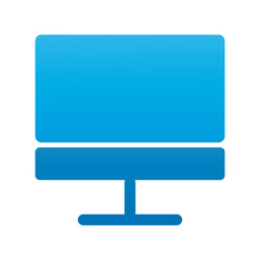 Canvas Print - computer desktop flat style icon