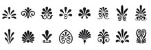 Palmettes Elements Symbols Vector Set