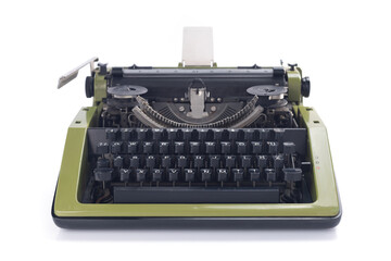 Poster - vintage typewriter isolated at white background