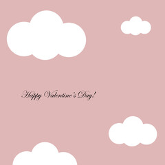 Wall Mural - Valentines day card pink design vector illustration