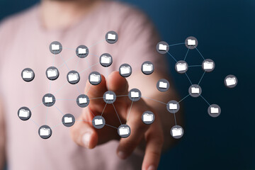 data network 3d digital info