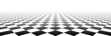 Checkered Tile Geometric Perspective Checkerboard Surface Material Vector Background Illustration.