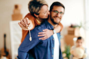 Wall Mural - Close-up of new home owners!