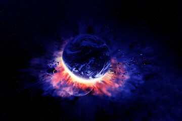 Galaxy of unusual shape. Elements of this image were furnished by NASA.